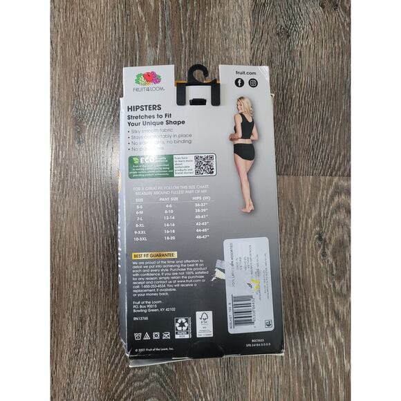 Fruit of the Loom Women's Seamless Hipster 360 Stretch 6 pack Underwear 2XL #11 - Picture 2 of 3